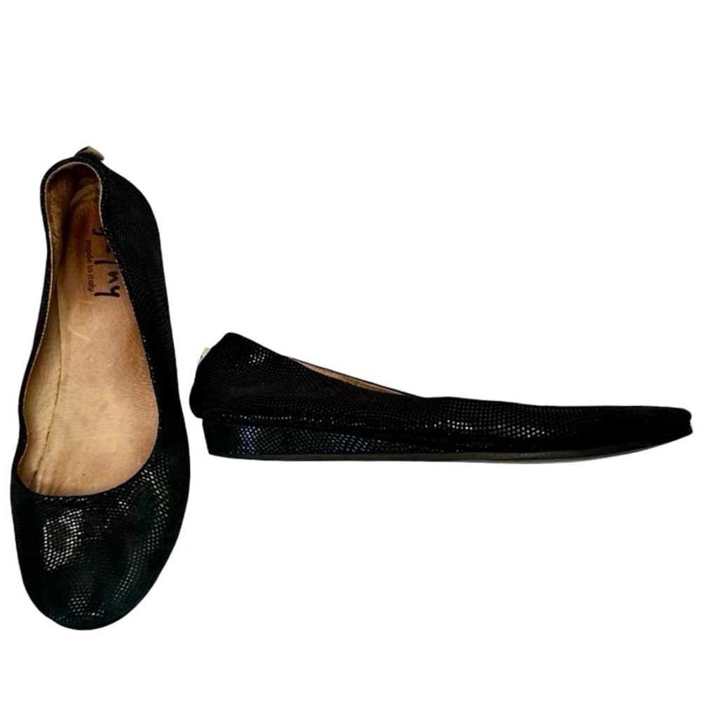 FRENCH SOLE Zeppa Black Wave Ballet Flats With Box Size 10.5 - Picture 10 of 16